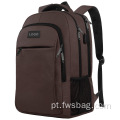 Computador de grande capacidade multifuncional com mochilas USB Chevron Canvas Computer Laptop Bags